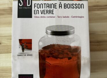 Fontaine à boisson en verre